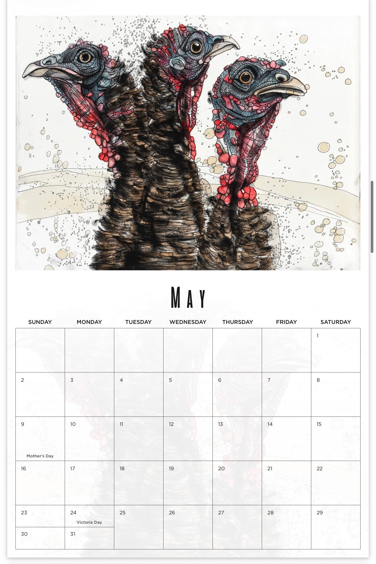 The Pecking Order 2027 calendar