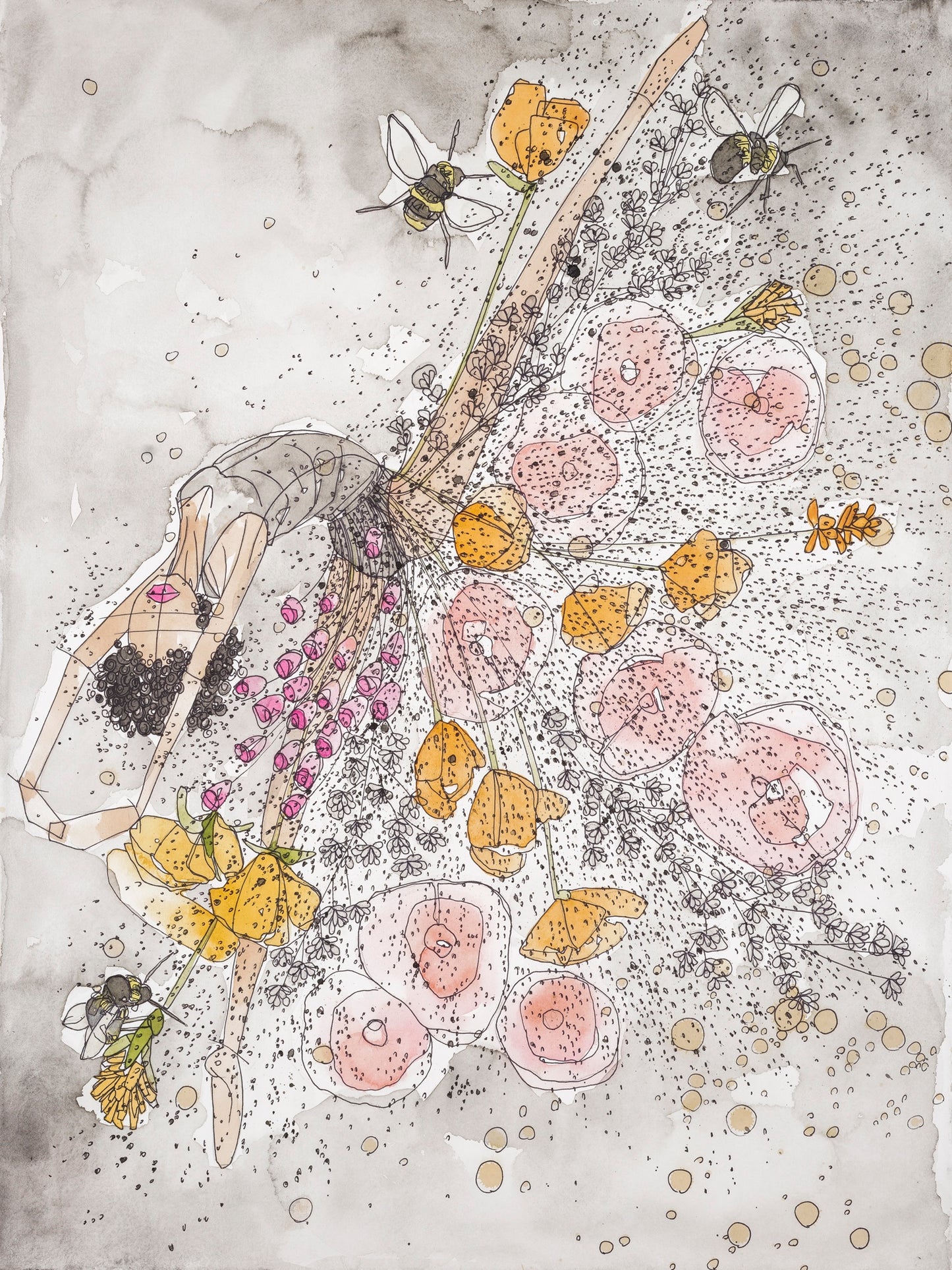 Bees and Wildflower