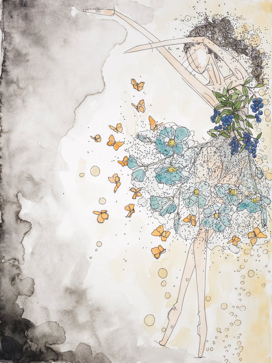 Blueberries and Monarch Butterflies