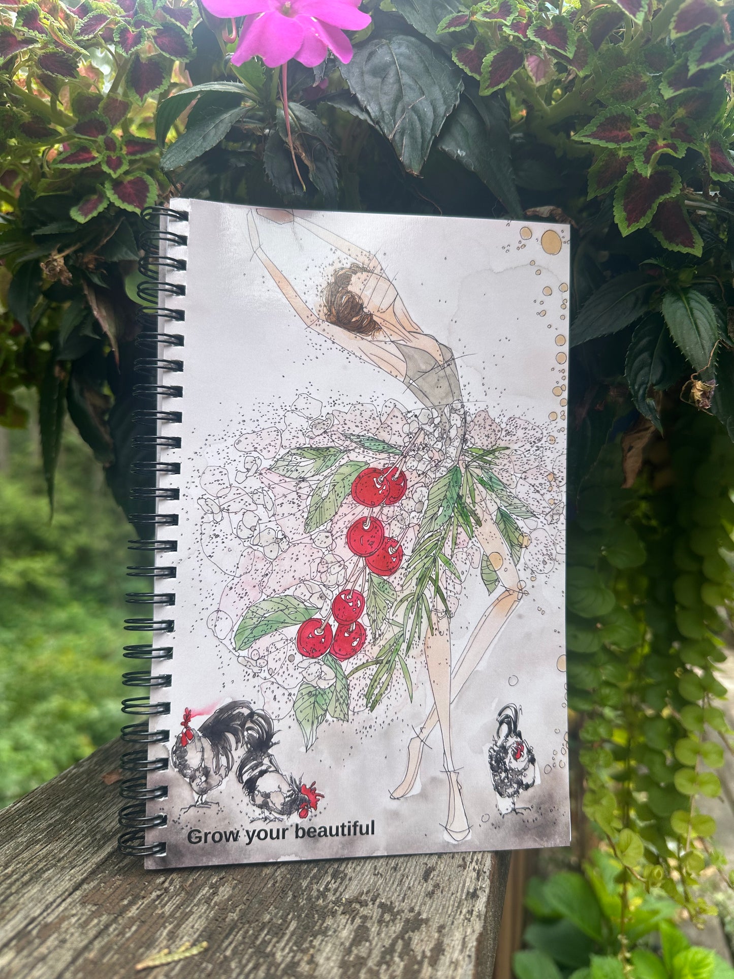 Roosters and cherries Notebook