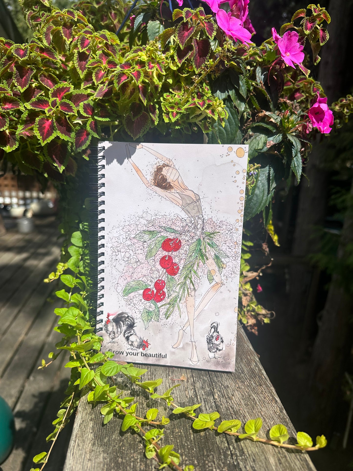 Roosters and cherries Notebook