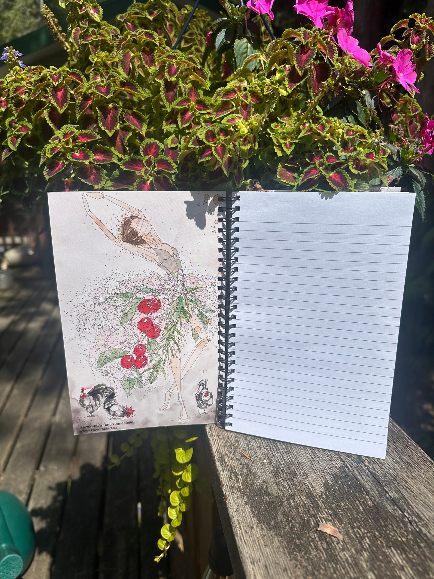 Roosters and cherries Notebook