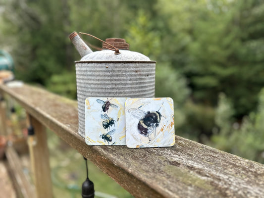 Honeybees Coaster 4-Pack