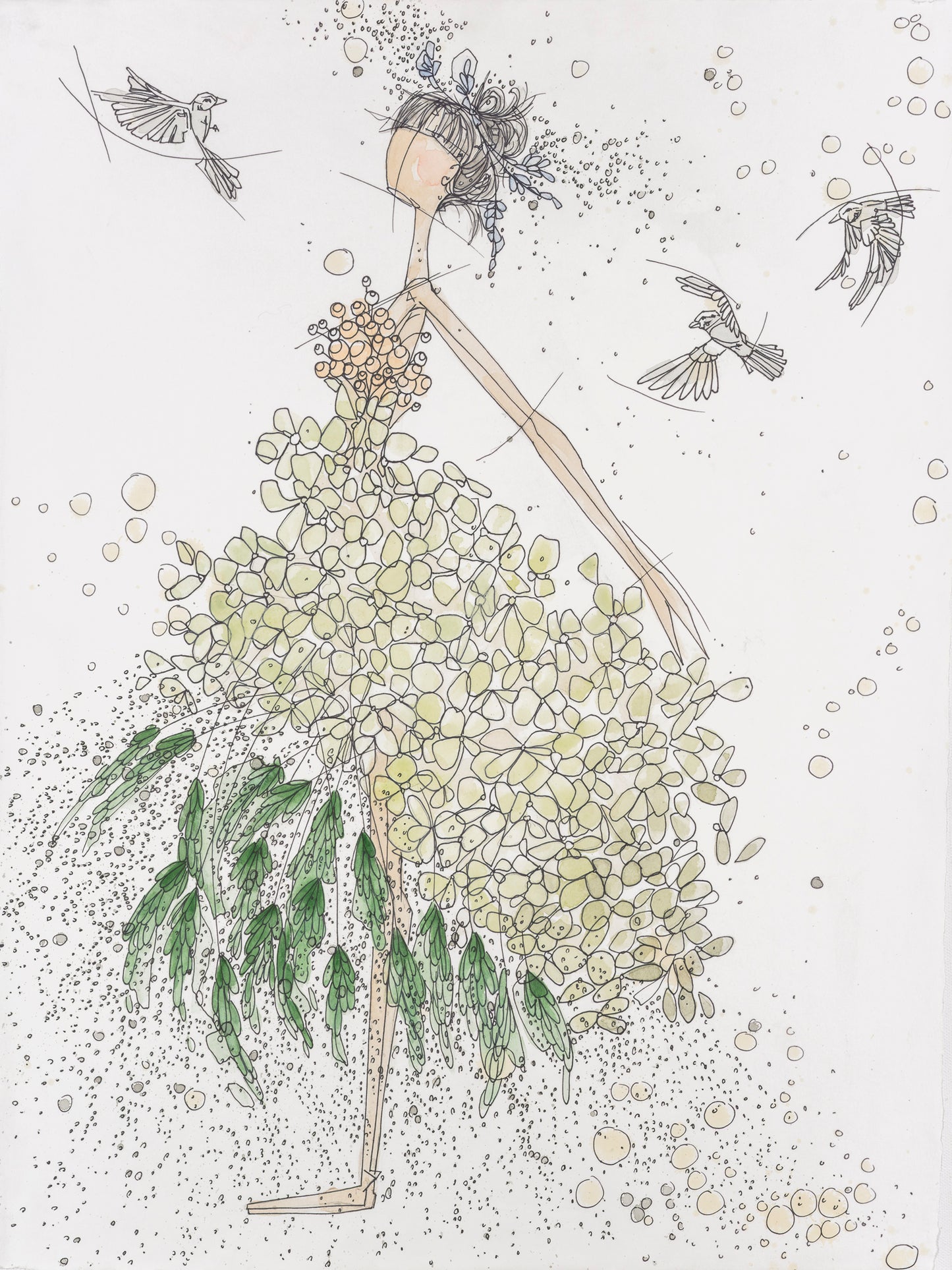 Hydrangea Doves